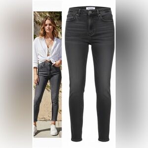 Reformation Charcoal Wash Avalon Skinny Cotton Tencel Blend Denim Jeans size 25